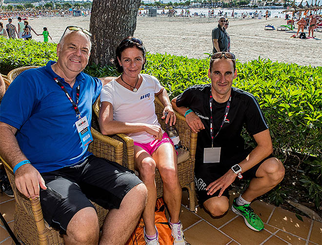 Wen man so alles hier trifft - Top-Fotograf Ingo Kutsche und die ehemalige Top-Triathletin Ute Mückel