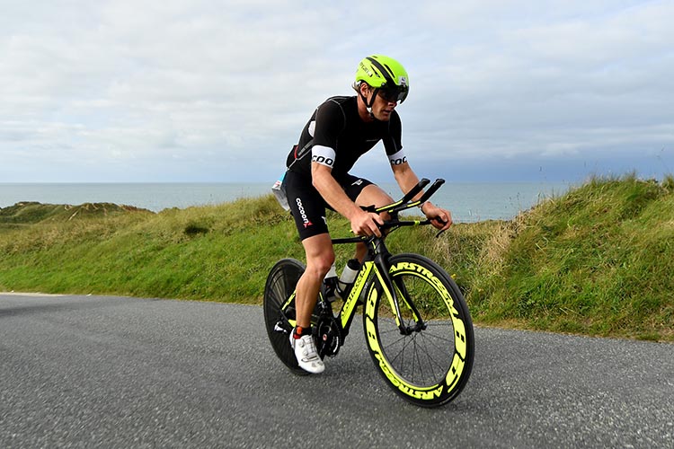 PEMBROKE, WALES - SEPTEMBER 18:  Daniel Niederreiter of Austria in action during Ironman Wales on September 18, 2016 in Pembroke, Wales.  (Photo by Gareth Cattermole/Getty Images for Ironman)